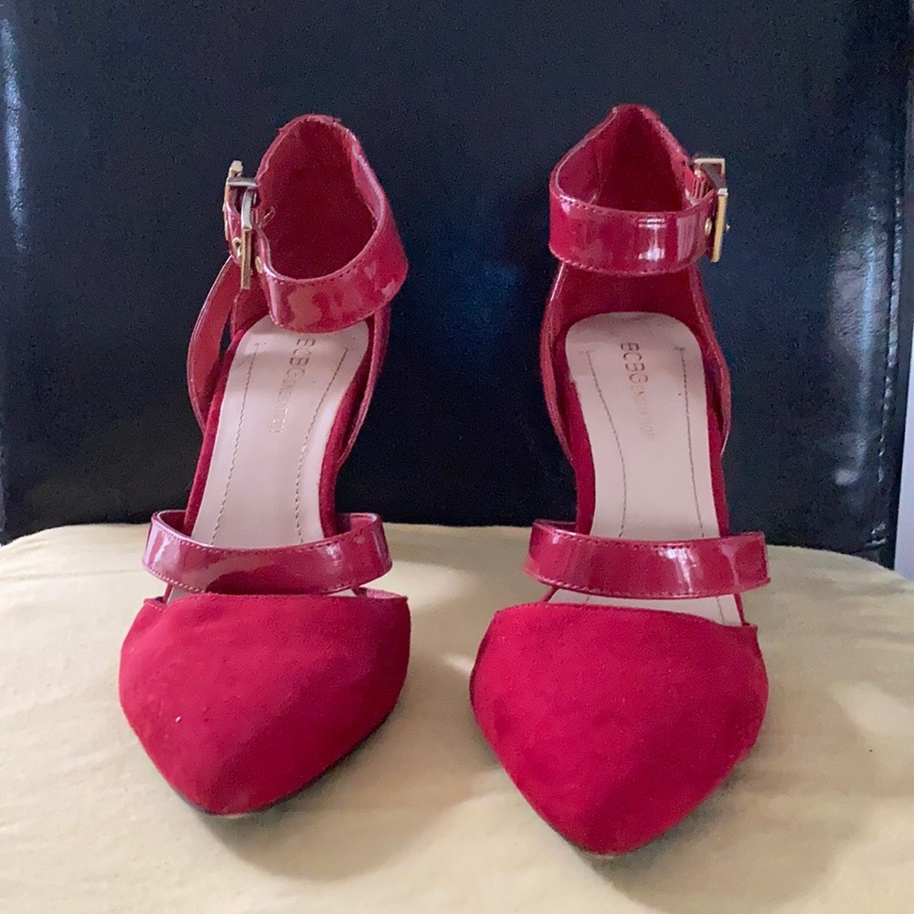 BCBGeneration red , size 6 , ankle-strap pump